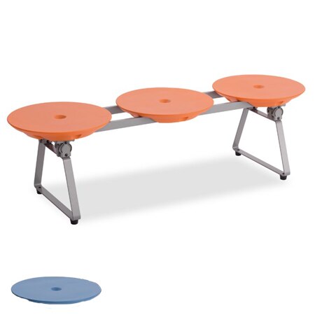 樹脂ベンチ ディスクベンチ 3人掛け 折りたたみ収納タイプ カップホルダーなし 法人限定