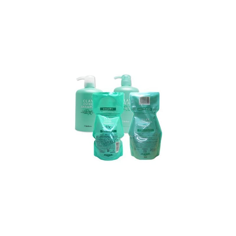 モルトベーネ クレイエステ シャンプー EX 500ml + パック EX 500g 専用カートリッジ付 セット
