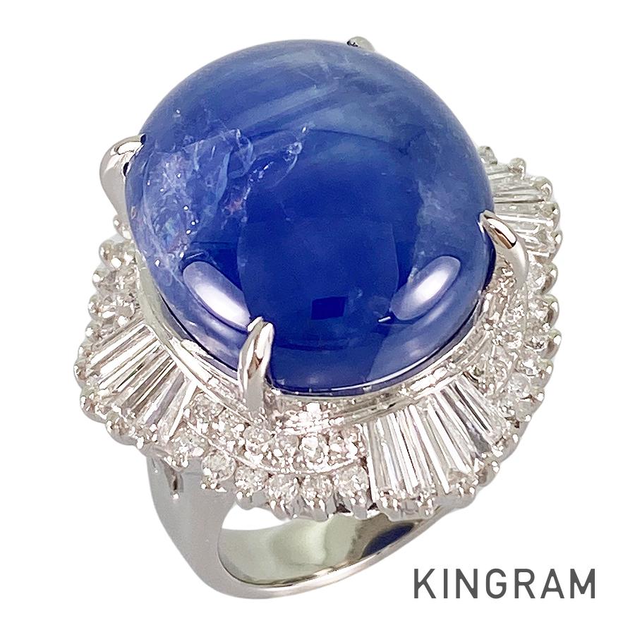 リング Pt900 スターサファイア ダイヤモンド 12号(52) sss【中古】