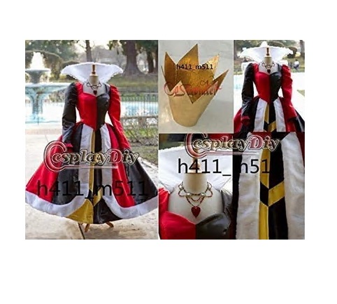 コスプレ衣装 ディズニーヴィランズ 風ハロウィンイースターワンダーランドハートの女王