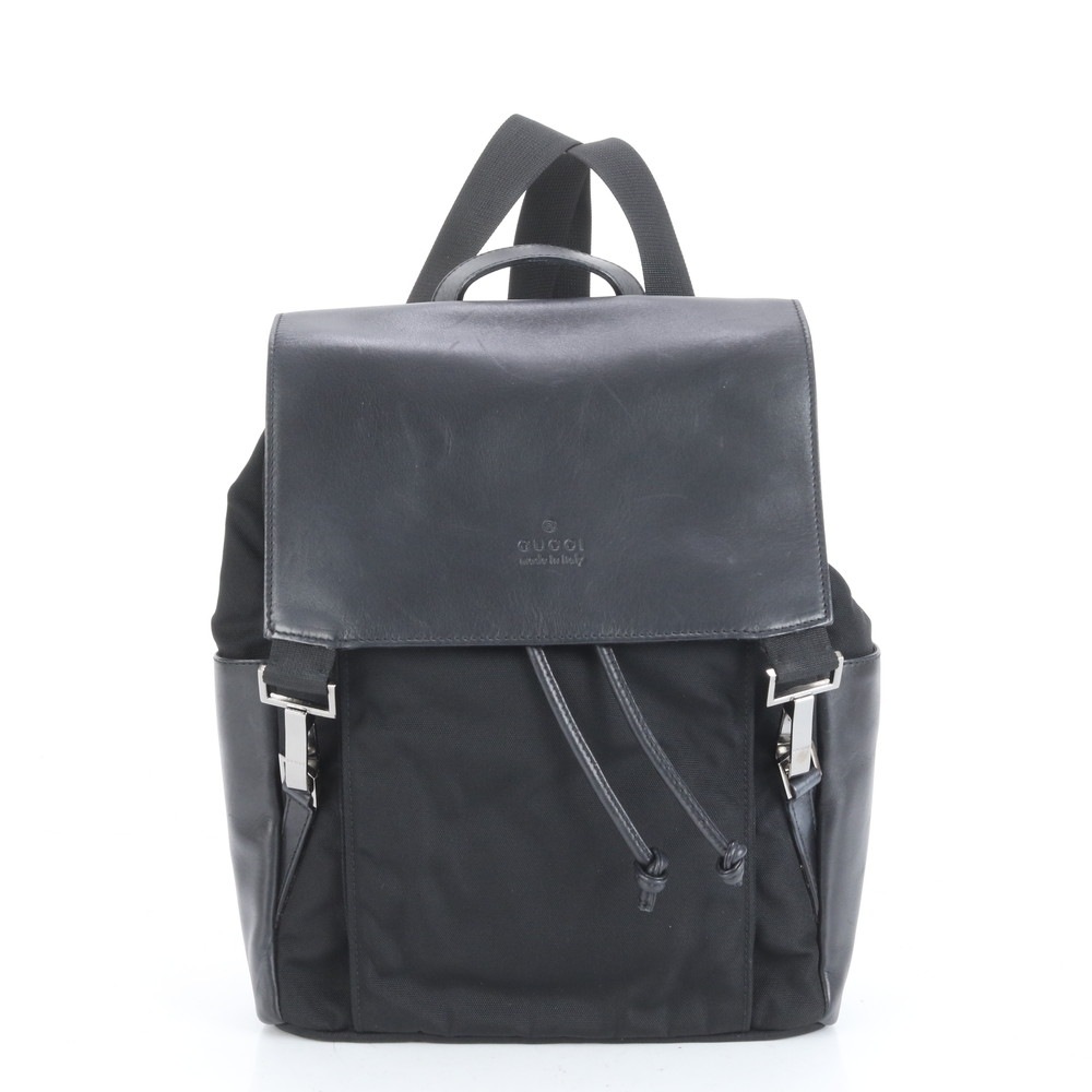 極美品 003 0233 レザー×ナイロン リュックサック リュック バックパック ショルダー バッグ ビジネス メンズ RCE CO5-7 中古リュック・デイパック