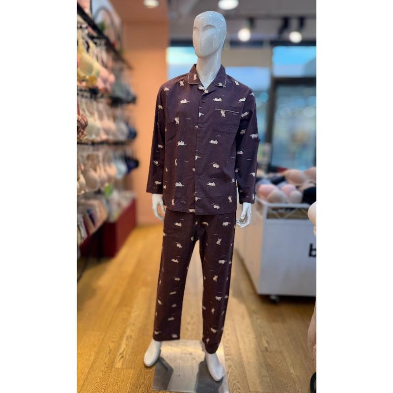 [坡州店] 綿起毛アライグマプリント男性パジャマセットMP8756A 8,293円