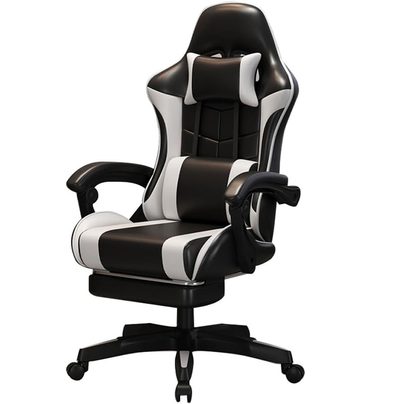 ゲーミングチェア 座椅子 オフィスチェア ヘッドレスト フットレスト付き 135度リクライニング ワークチェア 椅子 パソコンチェア