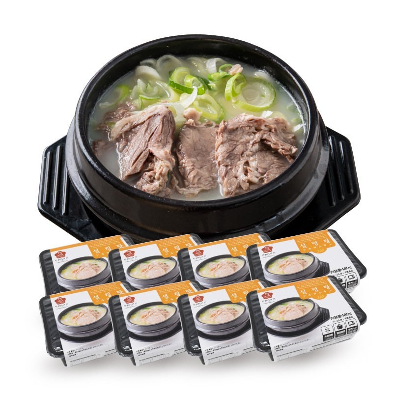 ソルロンタン 480g x 8個 濃厚で美味しい牛骨スープにお肉もたくさん入った美味しいソルロンタン 韓国料理 韓国食品 お取り寄せグルメ 冷凍食品 韓国グルメ ミールキット メガ割
