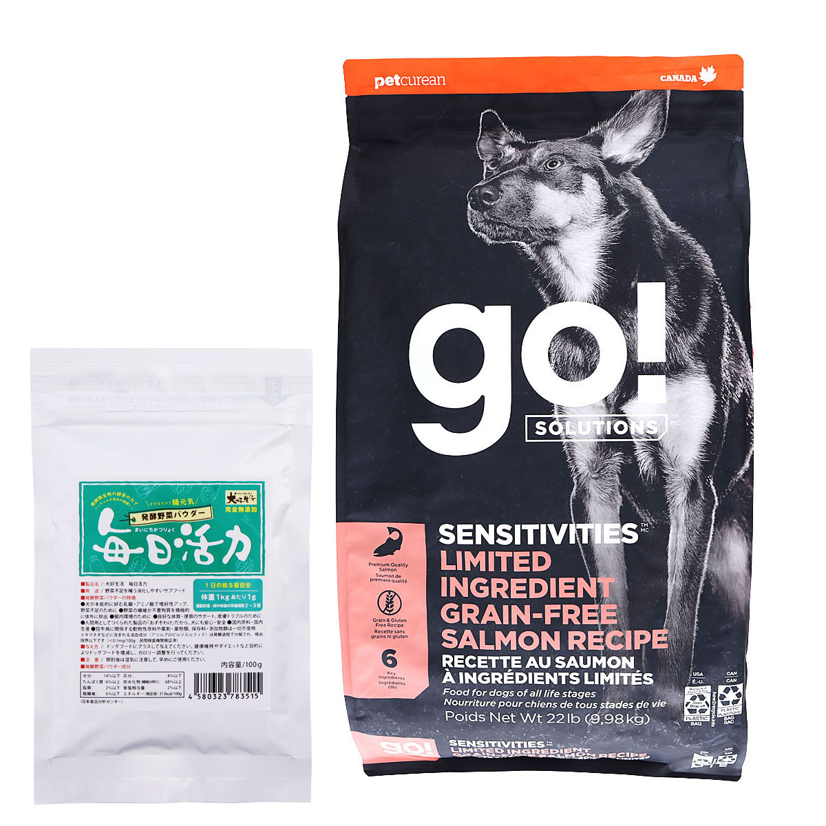 GO! ゴー ソリューションズ センシティブLID 9.98kg【犬好生活ペット酵素 毎日活力 100g】