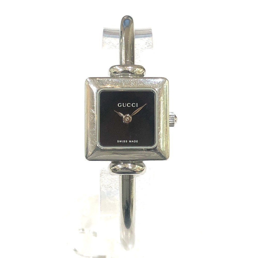 腕時計 バングル スクエア 1900Ｌ クォーツ 2針 アナログ SS シルバー