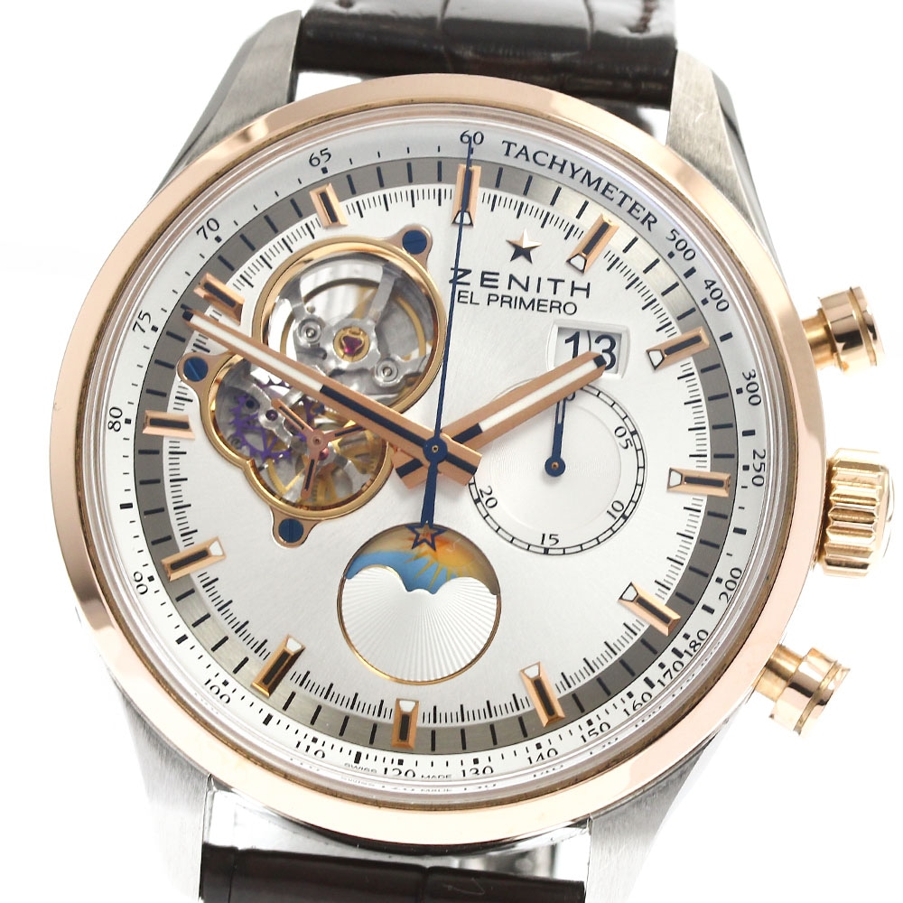 ゼニス ZENITH 51.2160.4047 エルプリメロ クロノマスターオープン ムーン＆サンフェイズ 自動巻き メンズ _904681【中古】 371,160円