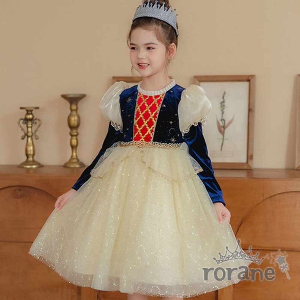 ロラネ 女の子 白雪姫ドレス 子供用ワンピース