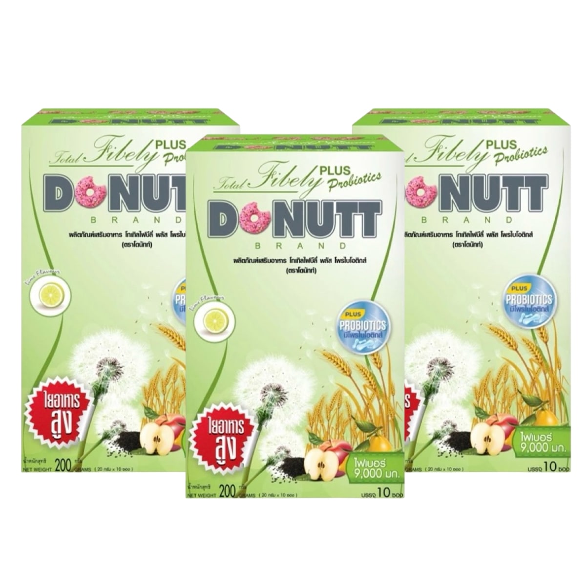 DONUTT FIBELY MIX Probiotics Fiber 9,000mg.10 Sachets 3-Packs