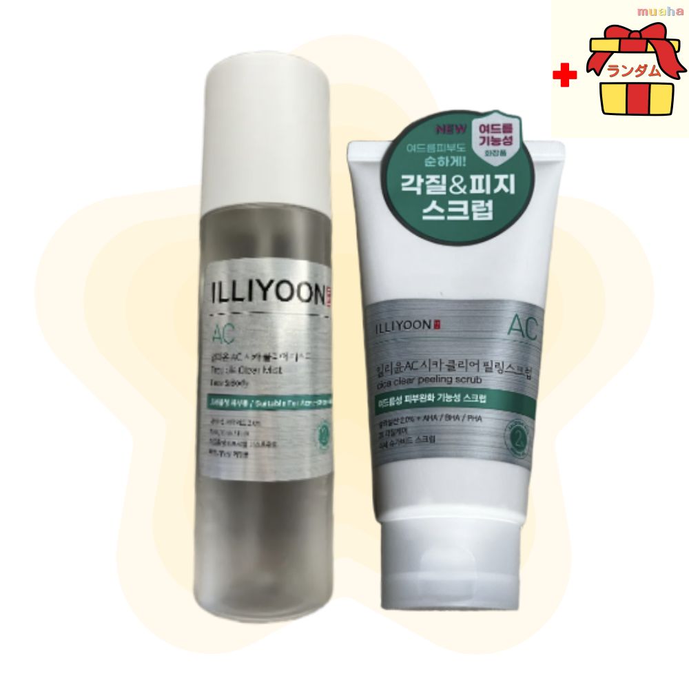 シカ アクネ クリア ボディミスト 200ml + ピーリングスクラブ 200g セット 韓国ボディケア /背中ニキビ・角質ケア