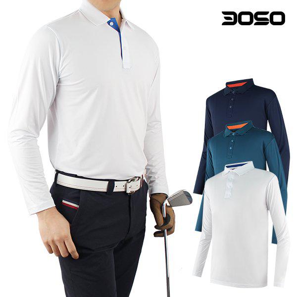 []ゴルフウェア 春/秋用 ソリッドスパン ゴルフTシャツ/CSED