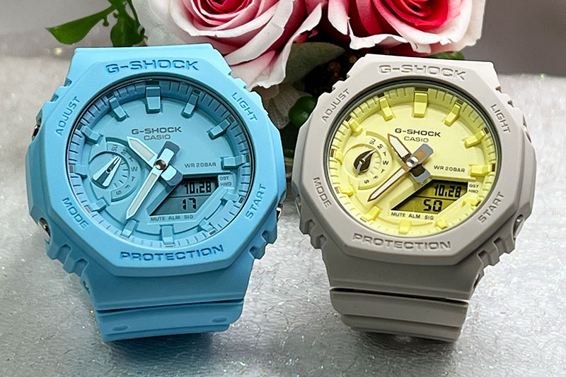 恋人たちのGショック ペアウオッチほんのり好きでいてください　春色の限定ペアウオッチ G-SHOCK BABY-G ペア腕時計 カシオ 2本セット GA-2100-2A2JF　GMA-S2100NC