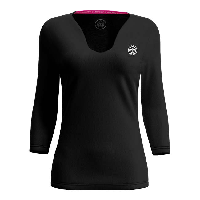 「海外サイズ」BIDI BADU(ビディバドゥ) レディース CREW Vネック 長袖Tシャツ 「定番」 W1330002-BK ブラック(23y1mテニス) 6,546円