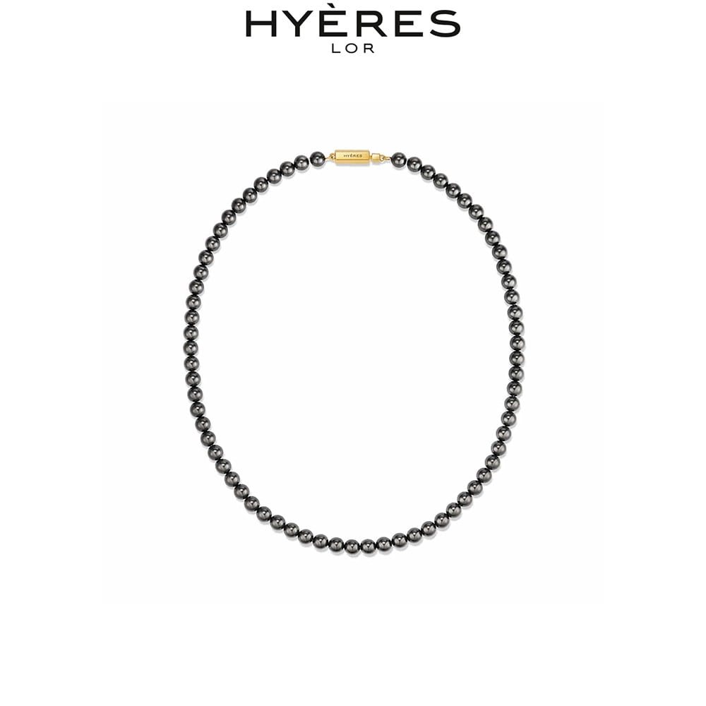 [HYERES LOR] H edition Silver Dark Gray Pearl Bead Necklace 11,263円