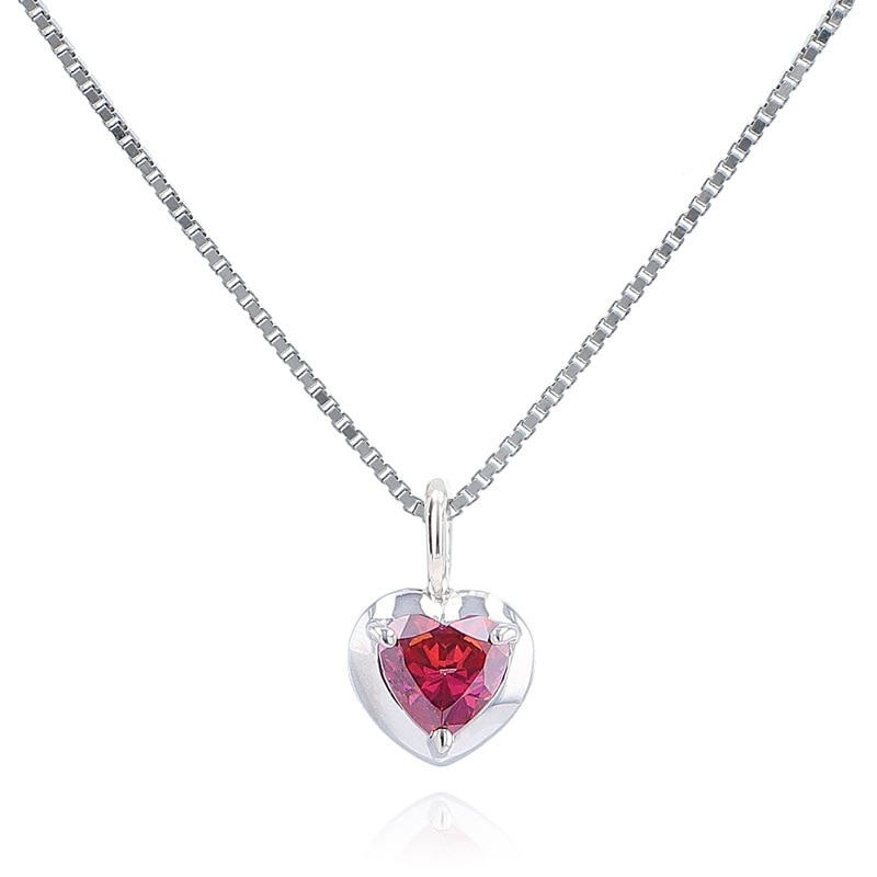 MUZE JEWELRY ネックレス ハート プラチナ仕上げ スワロフスキージルコニア使用