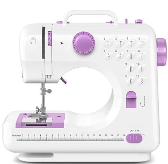 完売御礼ミシン 電子ミシン 初心者向け 12種類の縫い模様 正/逆縫いモード 日常手作り縫製 スピード調整可能 持ち運び便利