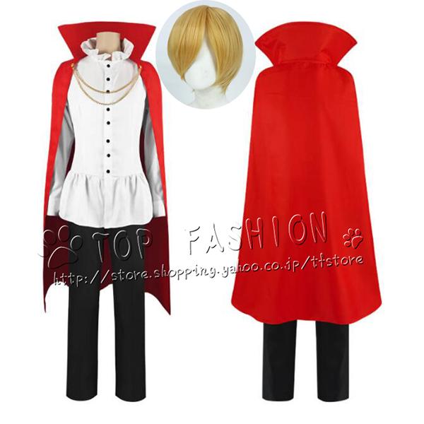 1041ONE PIECE（ワンピース）海賊王 ヴィンスモーク・サンジ コスプレ 衣装 cosplay パーティー イベント 舞台服 ハロウィン クリスマス変装（ウィッグ追加 ）