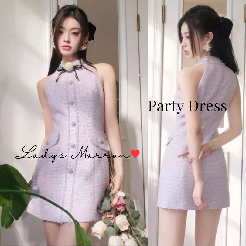 新作追加 ミニドレス パープルドレスミニ 結婚式ミニドレス キャバ嬢ドレス ミニドレス可愛いノースリーブドレス 夏ドレス サマードレス 夏ミニワンピ ミニワンピース パーティードレス 韓国 アメリカン