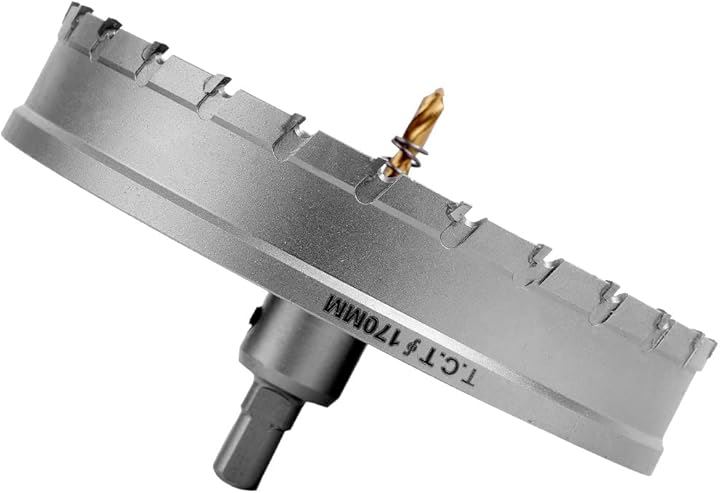 互換品現役電気工事士・大工推薦＆監修超硬 ステンレス ホールソー 穴あけ 電動ドリル ホルソー ホールカッター(170mm)