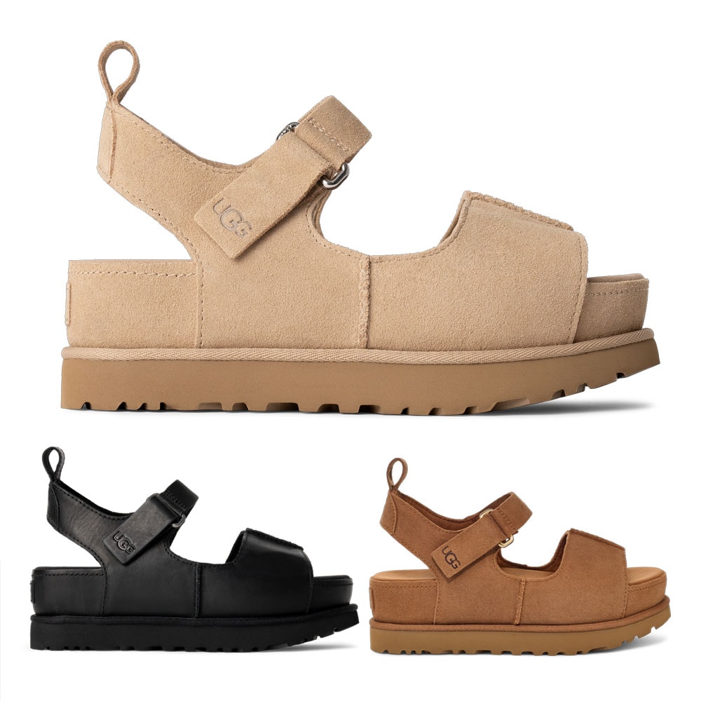 1167364 W Goldenstar Hi サンダル ストラップ 厚底 アグ ゴールデンスターハイ レディース スウェード ロゴ シューズ 靴 夏 海 プレゼント ギフト