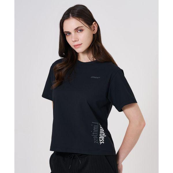 女性デュオテックセミクロップ半袖 SPKMCNRS355WBLK 659896