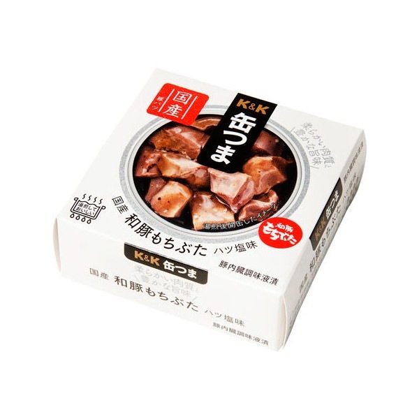 K&K 缶つま 国産 和豚もちぶた ハツ塩味 45g x12 メーカー直送