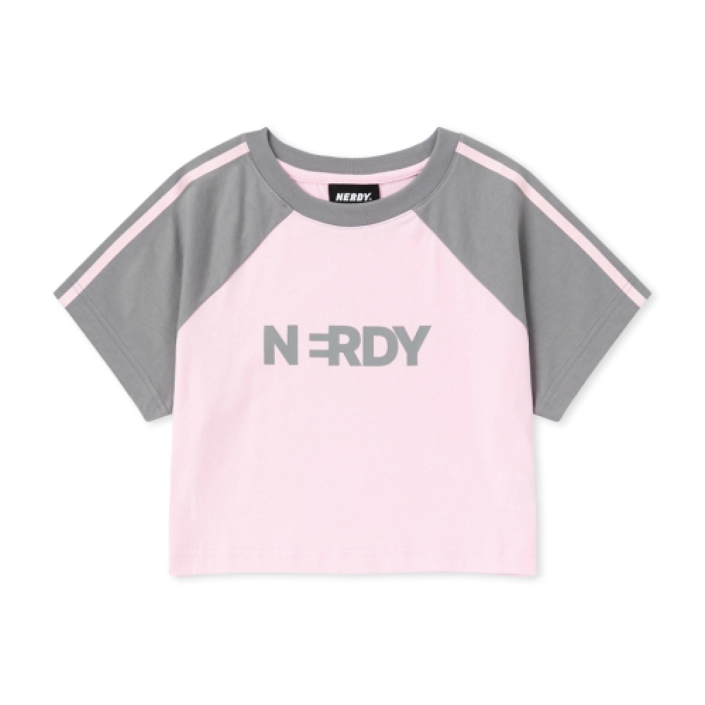 オタク女性用ニューヨーククロップ半袖Tシャツ (24SS) ピンク