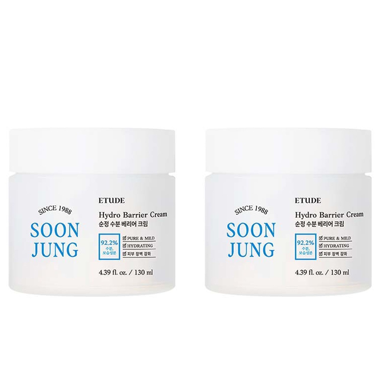 純正水分バリアクリーム 130ml+130ml (皮膚鎮静/弾力/保湿/栄養供給/肌活力)