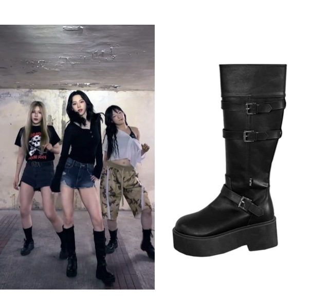 [ASON] MAYA LONG BUCKLE BOOTS(2color)