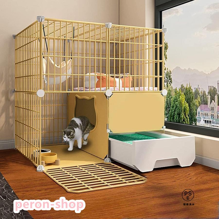 【即納】猫ケージ トイレ付 大型 キャットケージ ペット 猫ベビー ケージ屋内猫ベビーサークル 檻 ねこ ネコケージ 猫ハウス 2段 3段 多頭飼い 室内飼い 保護 脱走防止う