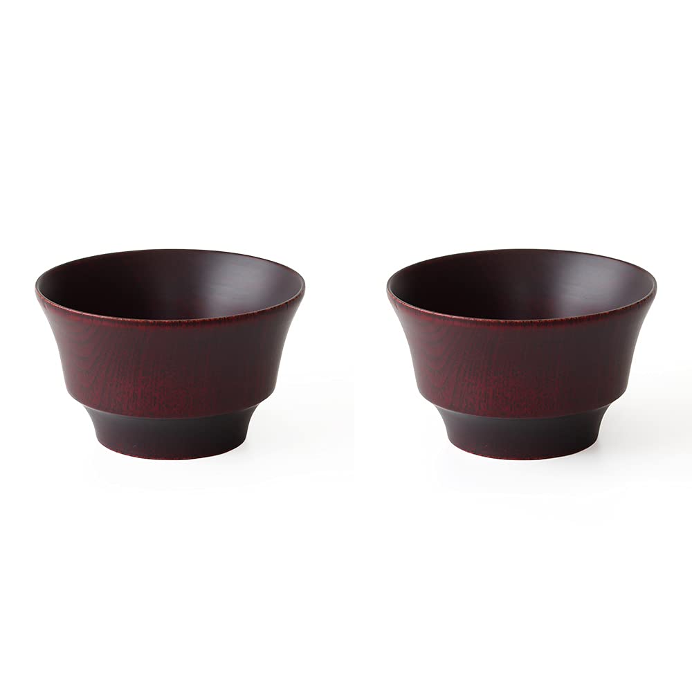 紀州漆器 角田清兵衛商店 お椀 食洗機対応 汁椀 木製 漆器 B.C. HACHI type 1 ブラウン 2個セット