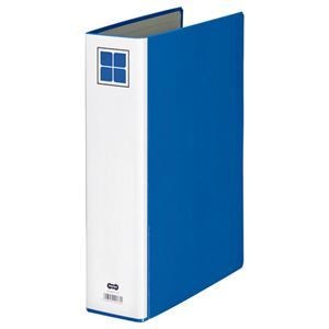 （まとめ） TANOSEE 片開きパイプ式ファイルE A4タテ 500枚収容 背幅76mm 青 1冊 15セット