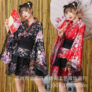 日本式コスプレアニメ古着日系かわいい少女風改良演出服花火大会日本着物