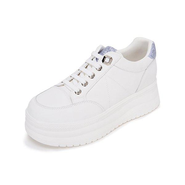 M. ティアラ 牛革 厚底スニーカー ブルー 516623303AC