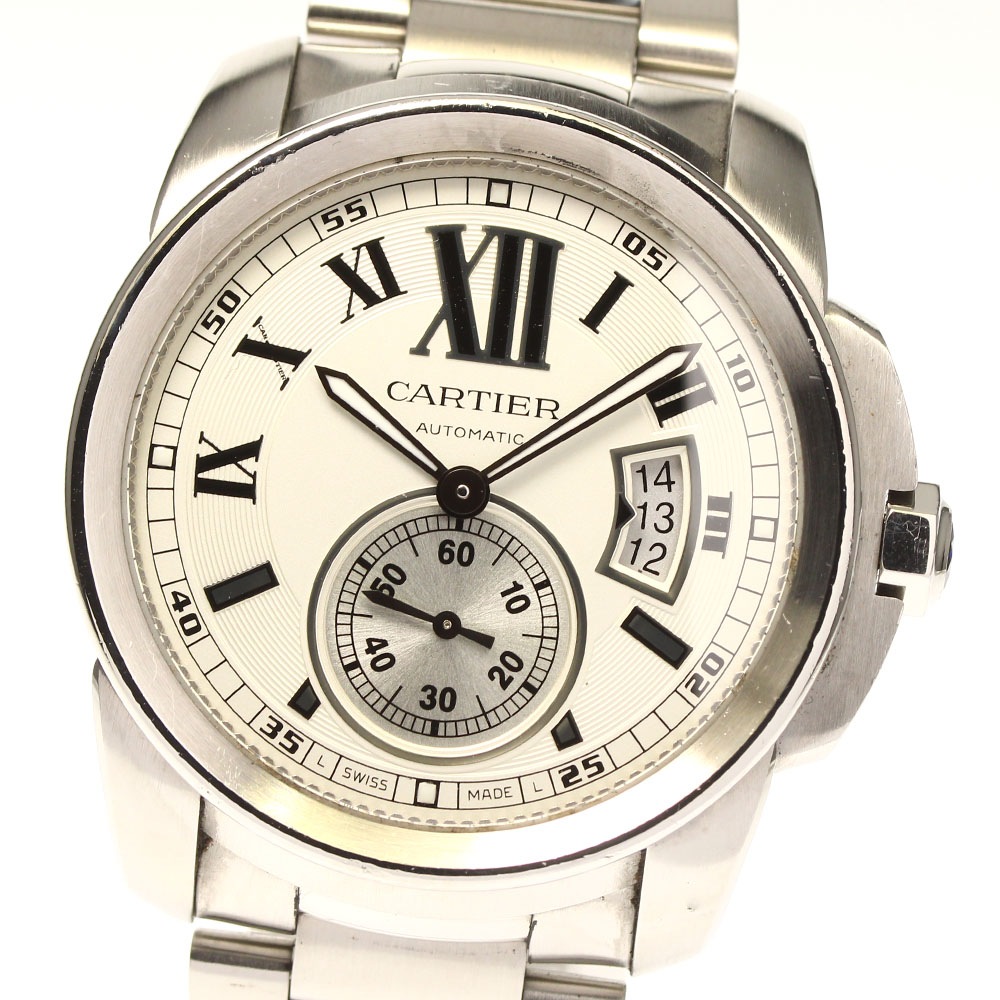 カルティエ CARTIER W7100015 カリブル ドゥ カルティエ デイト 自動巻き メンズ _773605【中古】