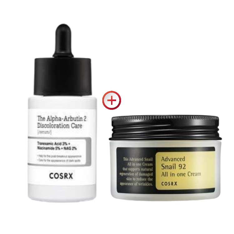 RXザアルファアルブチン2ニキビ跡ケアセラム, 50ml + アドバンスド スネイル 92 オールインワン クリーム100ml