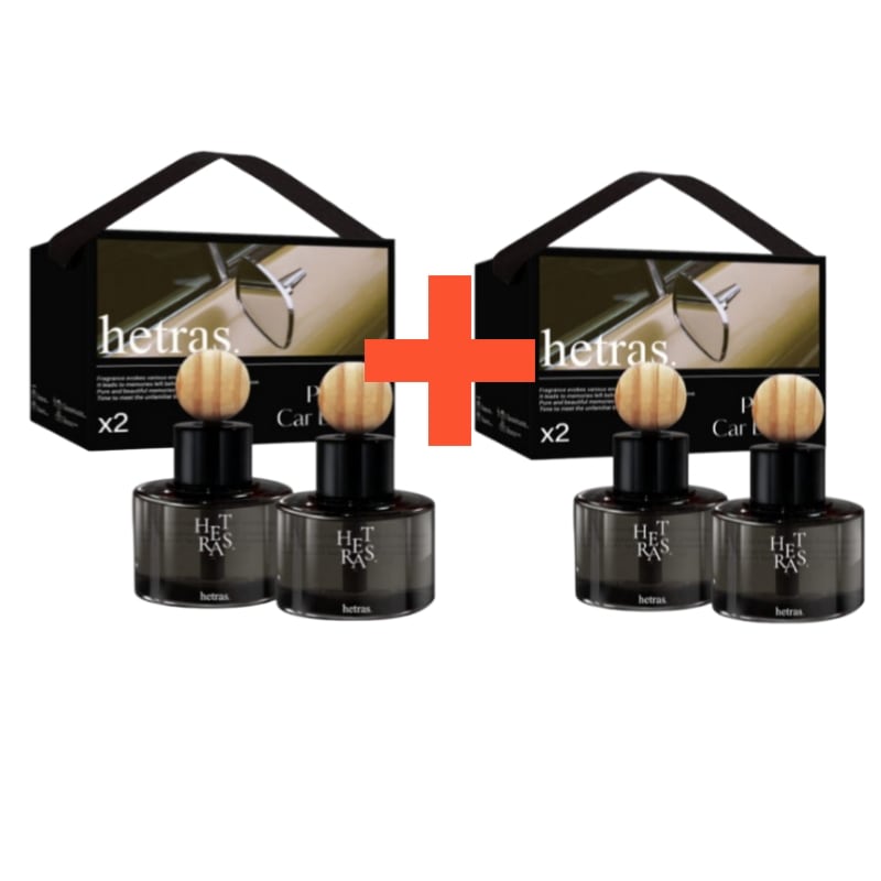 [2+2/4セット] 目的地まで香り高く/車両を高級感あふれる/プレミアム車用ディフューザー 77ml x 4個入り