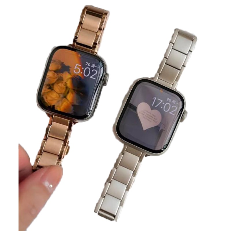 Apple Watch バンド メタル ステンレス マットタイプ シンプル 交換ベルト 細身デザイン 秋冬向け 高級感 Apple Watch1-10/se/Ultra対応