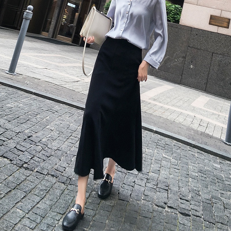 綺麗め Aライン ロング丈スカート ハイウエスト 通勤コーデに◎ b04b87b6d216b58f926e09f504cbf0