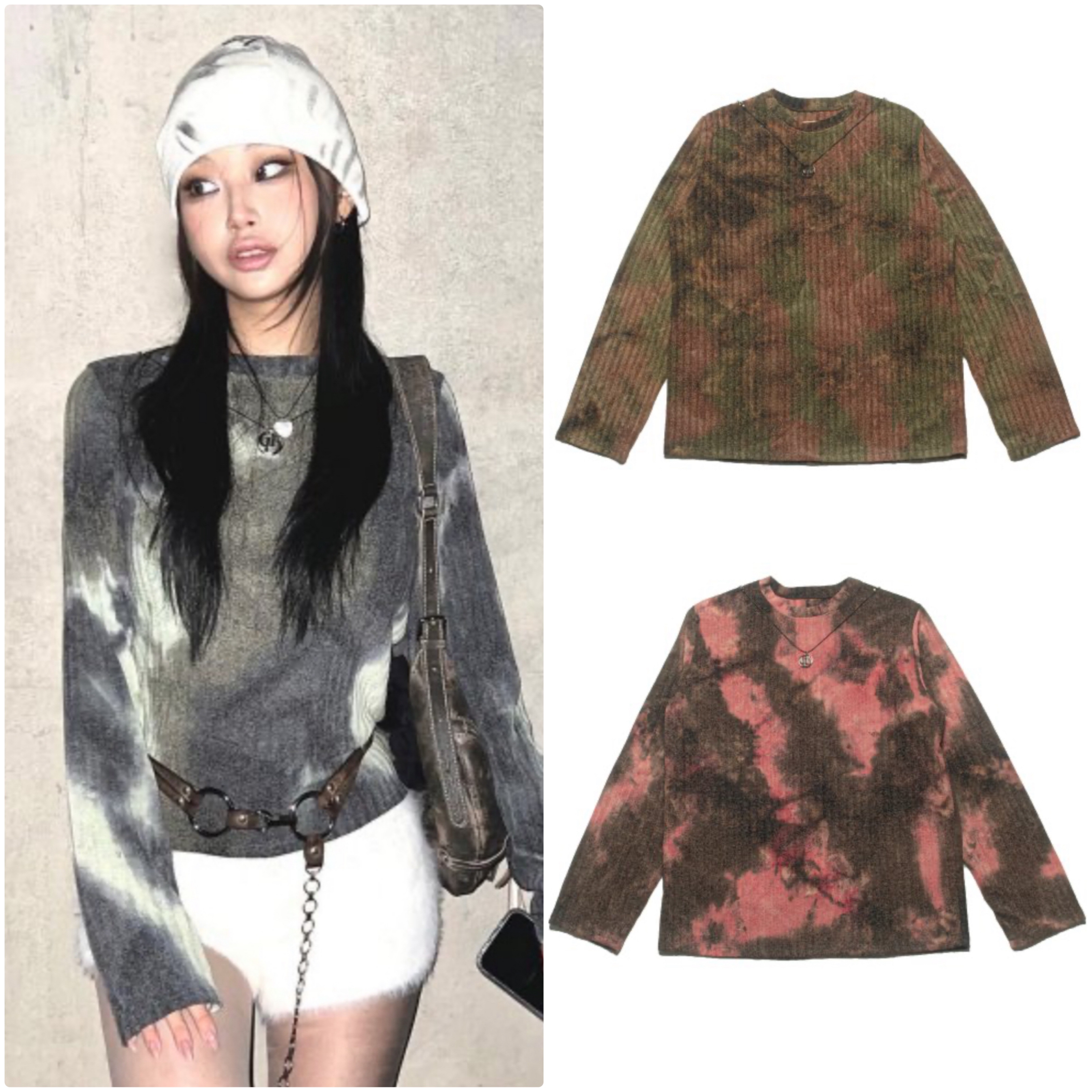 NECKLACE TIE DYE KNIT