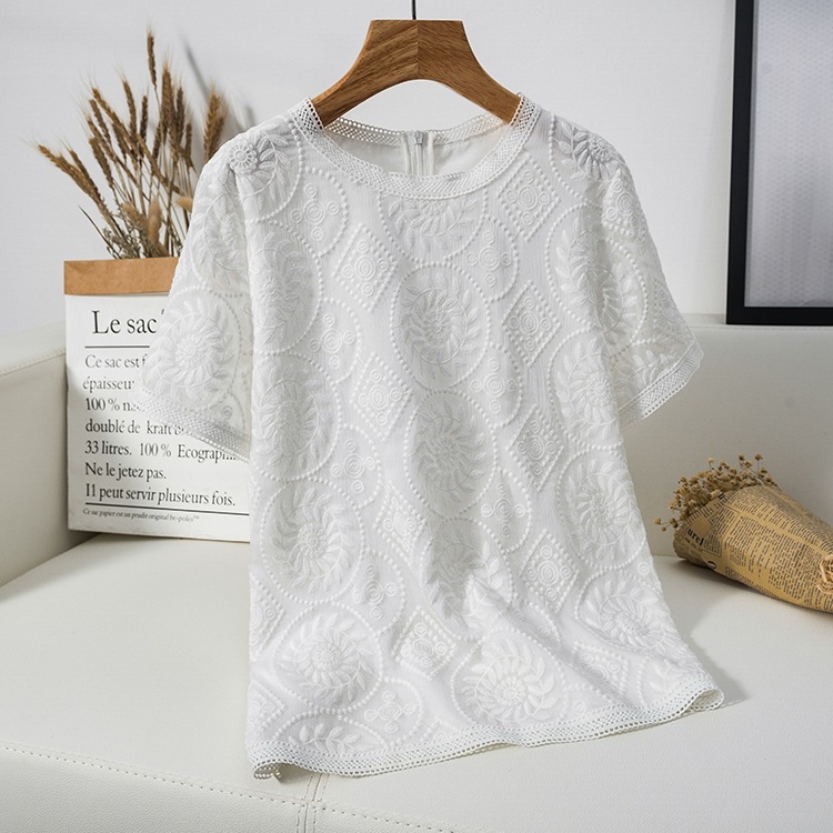 レディース トップス Tシャツ 半袖 5分袖 クルーネック 襟なし ストレート 背中開き 大人可愛い きれいめ シンプル カジュアル 上品 おしゃれ エスニック こなれ感 ラフ ガーリー 個性的