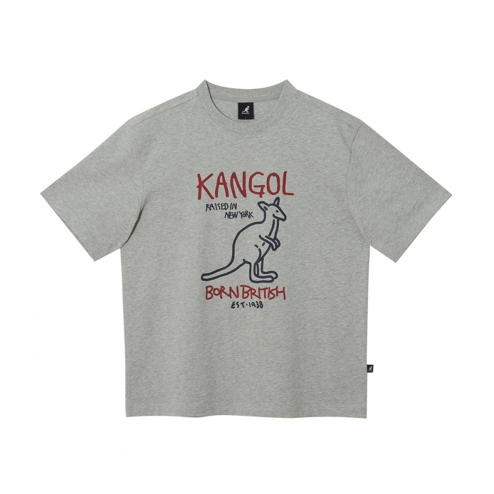 KREC ドロイング半袖Tシャツ メランジグレー 2772