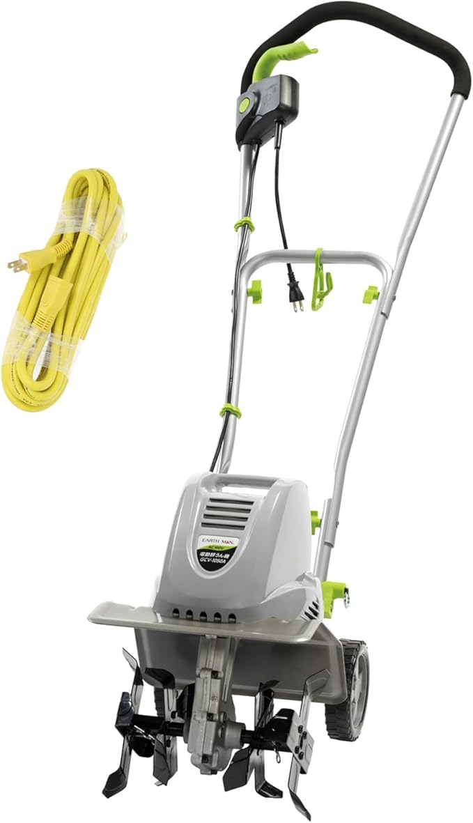 電動耕うん機 1050Wハイパワー GCV-1050A 【10m延長コード付】【エンジン始動の手間いらずすぐに使えて静か】家庭菜園 耕運機 家庭用 電動耕運機 耕うん機