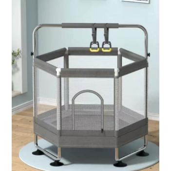 【即日発送】トランポリン 子供 安全ネット付き 鉄棒 吊り輪付き 安全カバー セーフティネット付き ベビーサークル スプリング式 静音 大型 家庭用 室内 キッズ