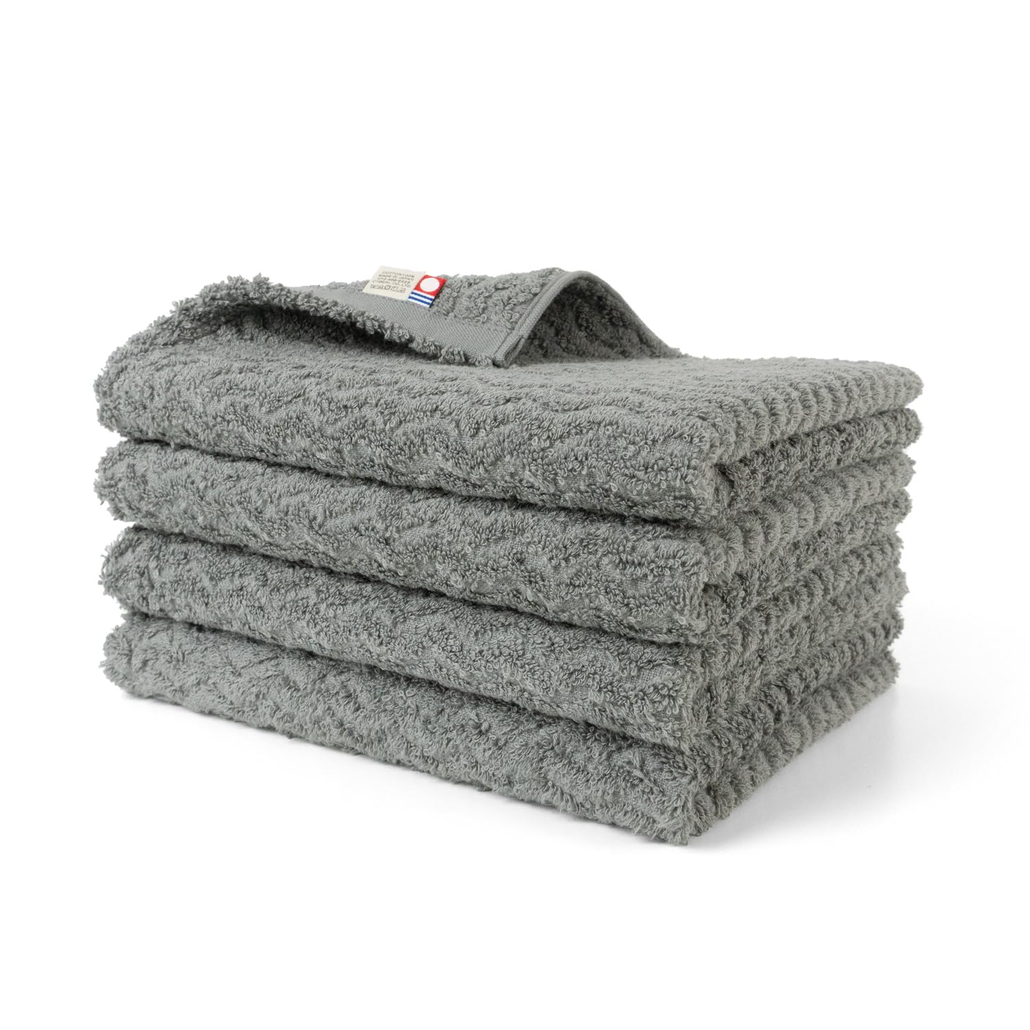 オルタ(oruTa) バスタオル 小さめ 今治 4枚セット ミニバス 綿 ふわふわ かさばらない 日本製 バスグッズ 可愛い 蛍光染料不使用 40×100cm チャコール