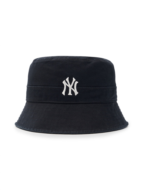 【MLB】 BASIC ONE POINT WASHING BUCKET HAT NY BLACK キャップ 正規品