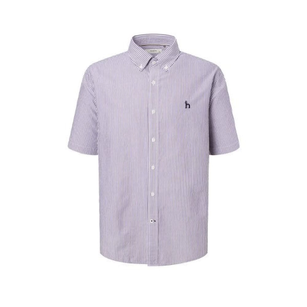 [25SS] パープルシーサッカーストライプショートスリーブシャツHZSH5B521U2
