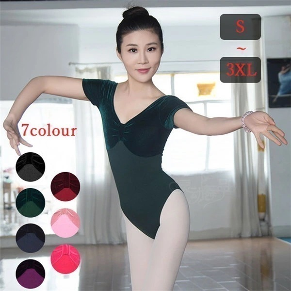 【激安開催！】バレエ レオタード 大人 レディース バレエ用品 ユニフォーム Vネック オープンバッグ パット付き バレリーナ 衣装 ダンス バレエ用品 レッスン着 背中セクシー 大きいサイズ おしゃ