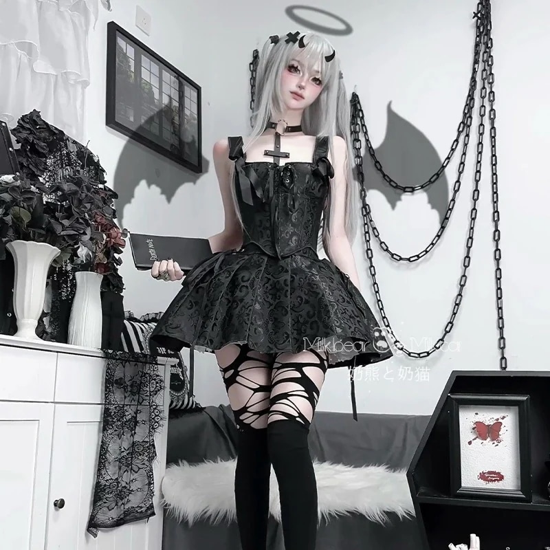 ワンピースハロウィン 学園祭 文化祭 スカート トップス ハロウィン サスペンダー フィッシュボーン コスプレ コスプレ大人 今年人気爆発中ハロウィン