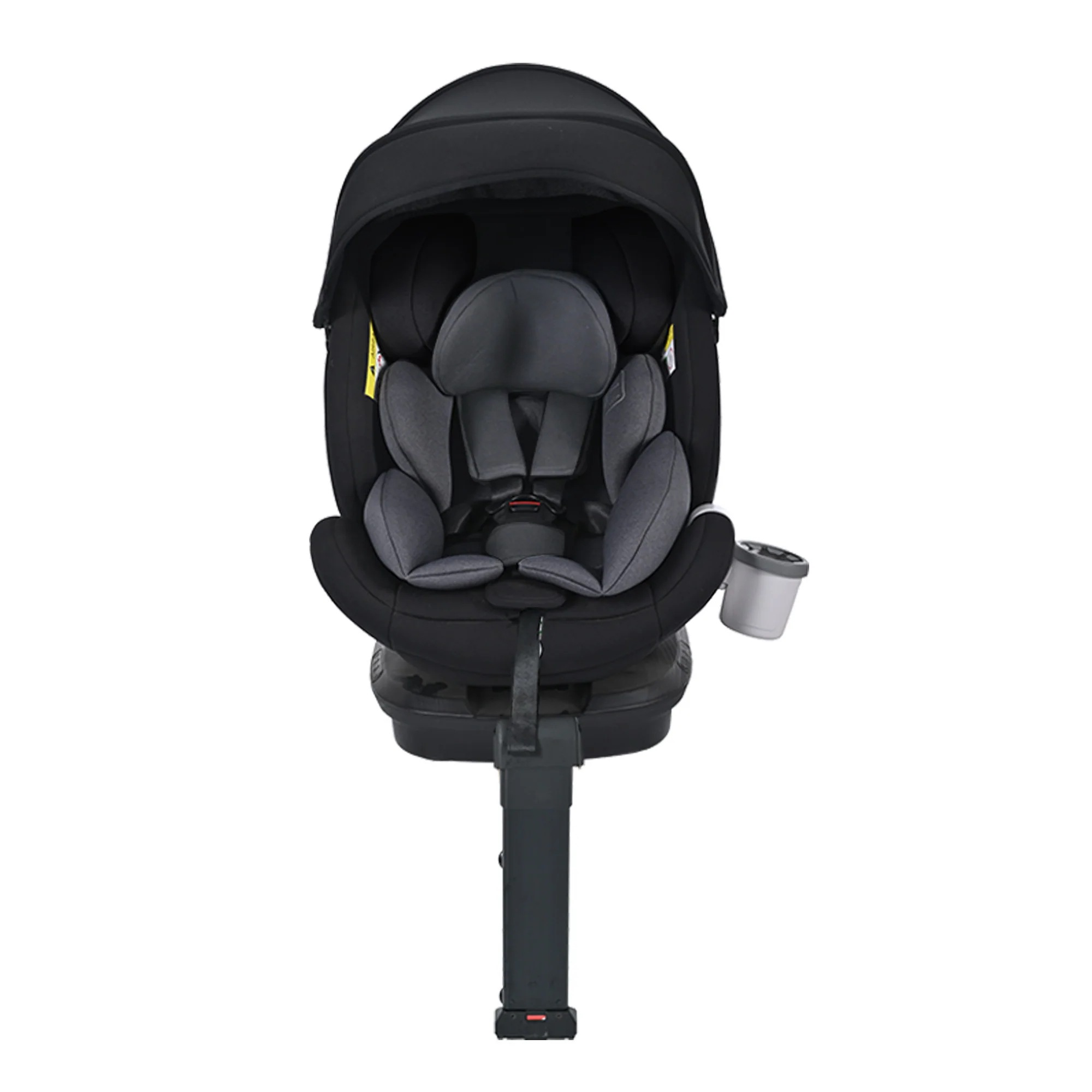 【ドリンクホルダー追加】【サーポットレッグ】チャイルドシート 新生児 ISOFIX 0歳～12歳 360度回転式 40～150cm ジュニアシート ブラック・グレー